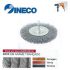 Escova circular com haste de arame ondulado inox